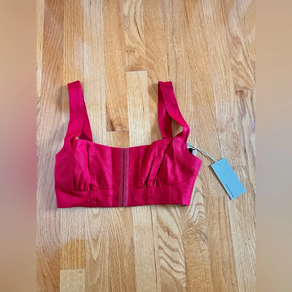 NWT Reformation Santana Linen Two Piece Set